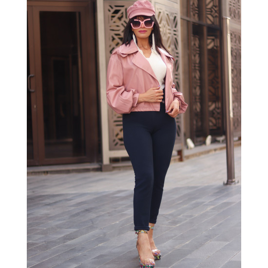 سترة جلدية بكم نفخة - 250